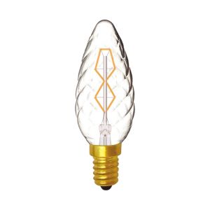 Rustica Candle Twisted/S E14 Clear 25W