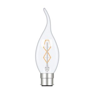 Rustica Candle Tips/S B22 Clear 25W