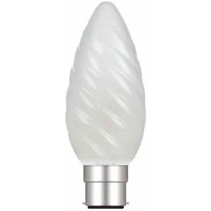 Candle 45mm Twisted Frosted B22 60W
