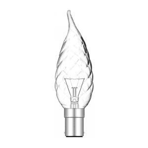 Candle Tip Twisted Clear B15 40W