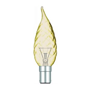 Candle Tip Twisted Gold B15 60W