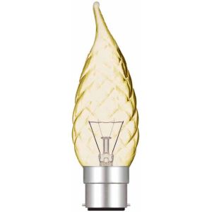 Candle Tip Twisted Gold B22 25W