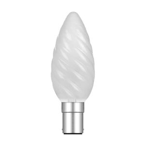 Candle 35mm Twisted B15D Frosted 25W Incandescent/T
