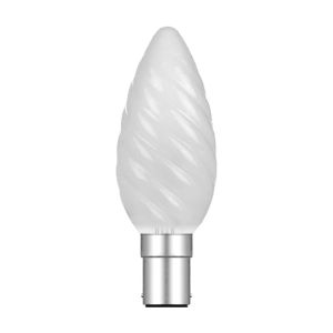 Candle 35mm Twisted B15D Frosted 60W Incandescent/T