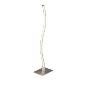 0538SS Wave Satin Silver LED Wave Table Lamp-Sq Base