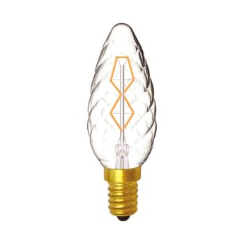 Rustica Candle Twisted/S E14 Clear 25W