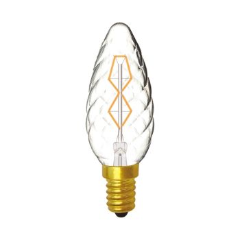 Rustica Candle Twisted/S E14 Clear 40W