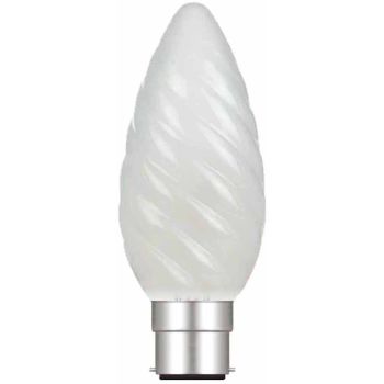 Candle 45mm Twisted Frosted B22 60W