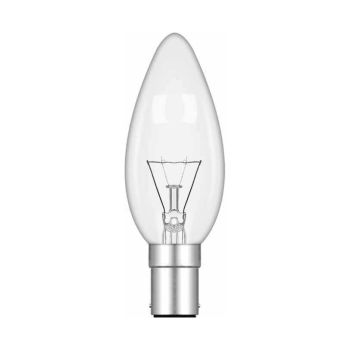 Candle 35mm B15D Clear 60W Incandescent/T