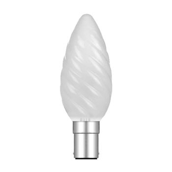 Candle 35mm Twisted B15D Frosted 25W Incandescent/T