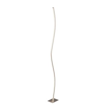 0539SS Wave Satin Silver LED Wave Floor Lamp-Sq Base