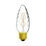 Rustica Candle Twisted/S E27 Clear 40W
