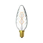 Rustica Candle 45mm/S Twisted E14 Clear 60W