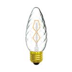 Rustica Candle 45mm/S Twisted E27 Clear 40W