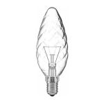 Candle 45mm Twisted Clear E14 60W