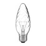 Candle 45mm Twisted Clear E27 60W