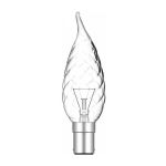 Candle Tip Twisted Clear B15 60W